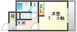 レオネクストグランデプリモ 1Kの間取図画像
