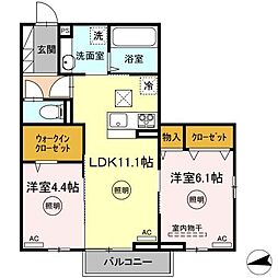 GRACIA 2LDKの間取図画像