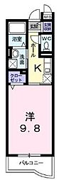 ジラソーレ 1Kの間取図画像