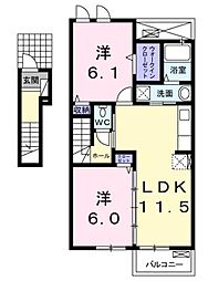 ボンボヤージュ1 2LDKの間取図画像