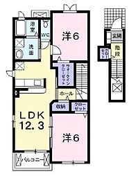 トラスト・コート 2LDKの間取図画像