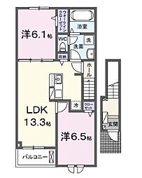 ヴィダ フェリス 2LDKの間取図画像