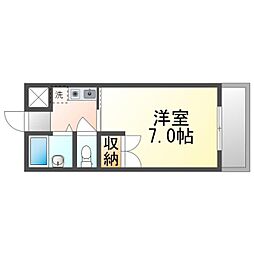 セントバレンタインハイツA 1Kの間取図画像