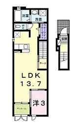 ル・クール1 1LDKの間取図画像