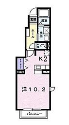 サニー・レジデンスB ワンルームの間取図画像