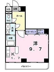 ガーデン・アルバータ 1Kの間取図画像
