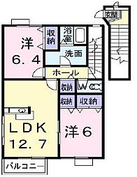 グァルダB 2LDKの間取図画像