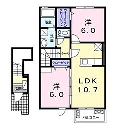ガーデンプレイスC 2LDKの間取図画像