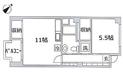 代々木フラワーマンション 1LDKの間取図画像