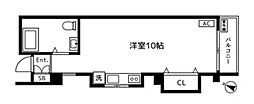 タカダハイツ ワンルームの間取図画像