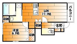 フォルトゥーナ 1LDKの間取図画像