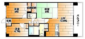 広島県広島市安佐南区長束１丁目（賃貸マンション3LDK・5階・67.24㎡） その2