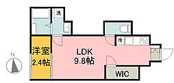 JR可部線 安芸長束駅 徒歩8分の賃貸アパート 1階1LDKの間取り