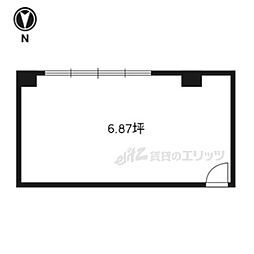 三洋六角ビル 1Kの間取図画像