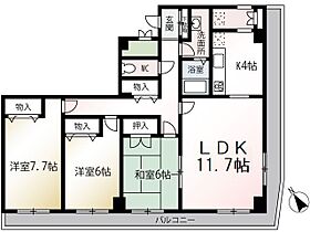 白鳥マンション 701 ｜ 千葉県千葉市中央区新宿２丁目13-7（賃貸マンション3LDK・7階・86.60㎡） その2