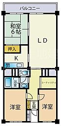 千葉ガーデンタウンD-5-2 3LDKの間取図画像
