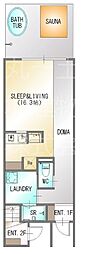 MyHome RELAXA ワンルームの間取図画像