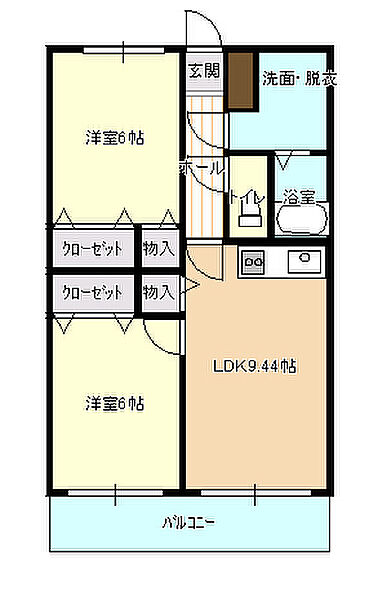 スウィート テラス ｜京都府舞鶴市清道新町(賃貸マンション2LDK・1階・55.51㎡)の写真 その2