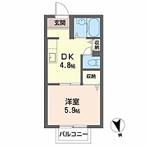 ヴィラ ・ かしの木I・II  ｜ 京都府福知山市字天田（賃貸アパート1DK・2階・24.50㎡） その2