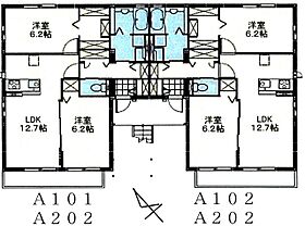 メルヴェイユA  ｜ 京都府福知山市土師新町１丁目（賃貸アパート2LDK・1階・57.30㎡） その2