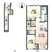 ウイングパークコート  ｜ 兵庫県丹波市氷上町石生（賃貸アパート2LDK・2階・55.66㎡） その2