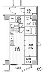 東京メトロ丸ノ内線 新高円寺駅 徒歩6分の賃貸マンション 2階1LDKの間取り