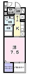 西武新宿線 上井草駅 徒歩1分の賃貸マンション 4階1Kの間取り