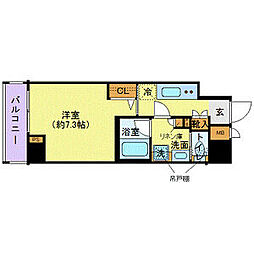 東京メトロ丸ノ内線 西新宿駅 徒歩6分の賃貸マンション 3階1Kの間取り