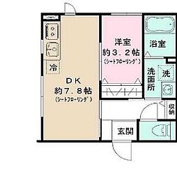 西武新宿線 上井草駅 徒歩2分の賃貸アパート 1階1DKの間取り