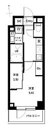 URBANPARKタカイド ワンルームの間取図画像