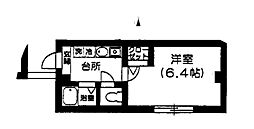 パークハイツ桃井 1Kの間取図画像