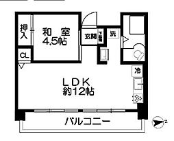 新高円寺ロイヤルマンション 1DKの間取図画像