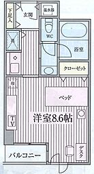 コンフォート荻窪 1Kの間取図画像