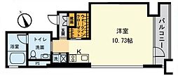 ふぁーぶる2 1Kの間取図画像