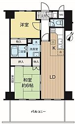 トーカンマンション南大通 2LDKの間取図画像
