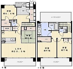 垂水アーバンコンフォートリアヒルズ 4LDKの間取図画像