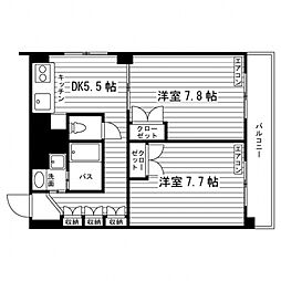 TAKT 2DKの間取図画像
