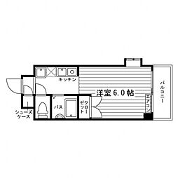 ハッピーメイド・モリタ 1階1Kの間取り
