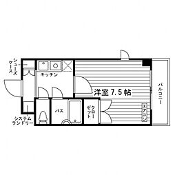グラシア高幡不動 1Kの間取図画像