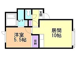 グラディア2 1LDKの間取図画像