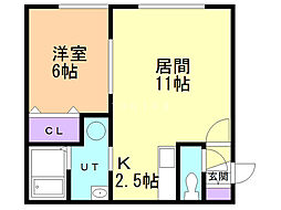間取図画像 1LDK