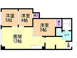 ESY旭川 3LDKの間取図画像
