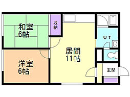 ひまわりマンション 2LDKの間取図画像