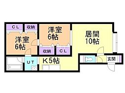 エクセレント8.3 2LDKの間取図画像
