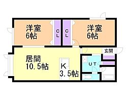 間取図画像 2LDK