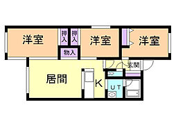 セレブラ1・6 3LDKの間取図画像