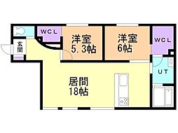 間取図画像 2LDK