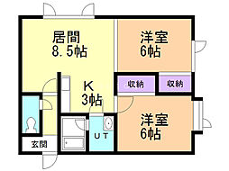 間取図画像 2LDK