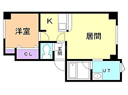 グランフォーレスト 1LDKの間取図画像