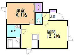 THREEARROWS 1LDKの間取図画像